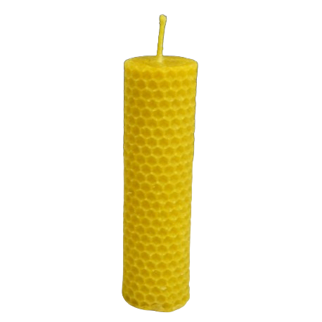 Vela de cera de abeja natural de 14 x 4 cm