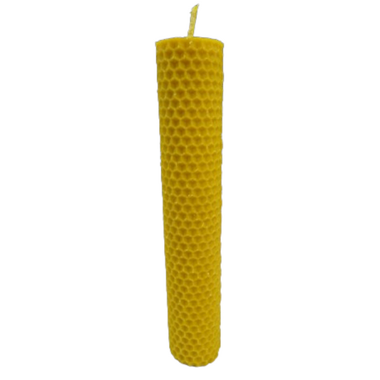 Vela de cera de abeja natural de 20 x 2 cm