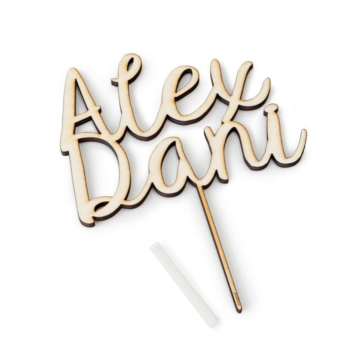 Cake topper de madera personalizado