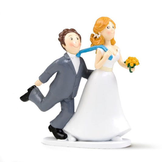 Wedding cake figure -Yes or Yes- pulling the tie 19cm.
