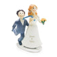 Figurine gâteau de mariage -Oui ou Oui- tirant la cravate 19cm.