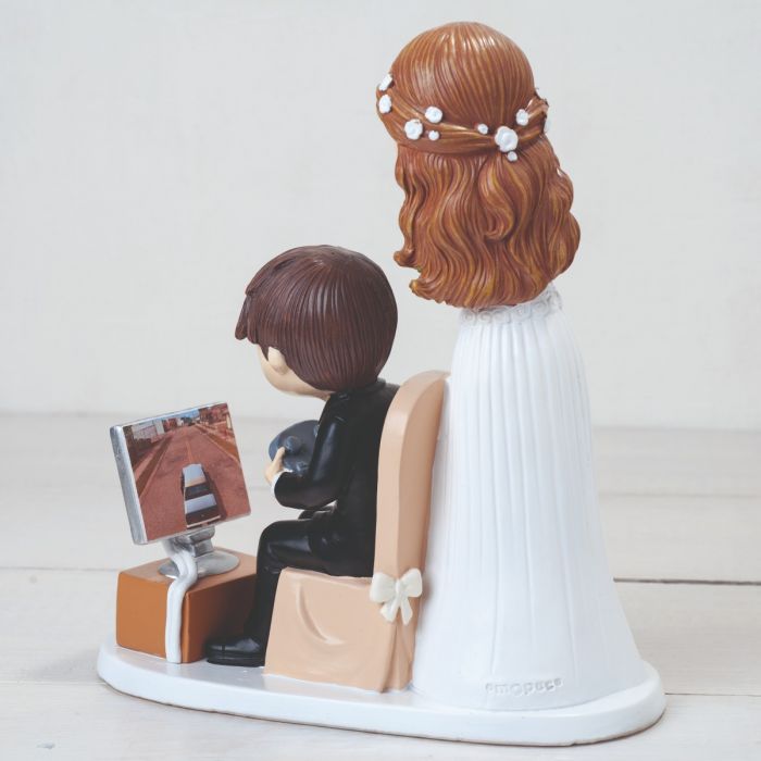 Figura Pop&Fun para pastel de boda novio videojuegos
