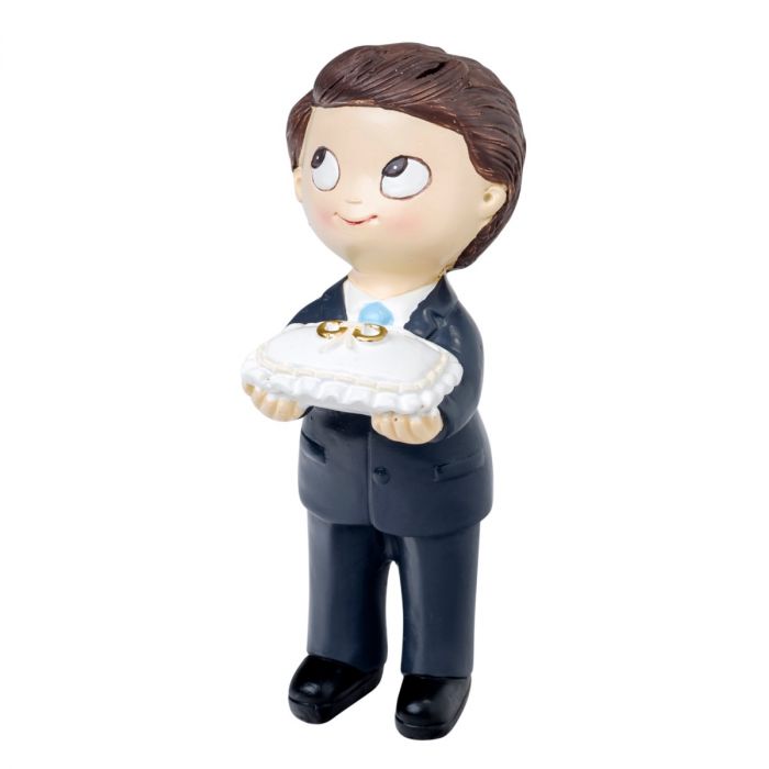 Figura para pastel de boda Pop&Fun niño cojín anillos