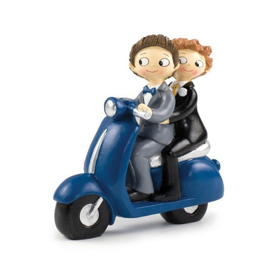 Figura pastel Boys Pop & Fun en moto.