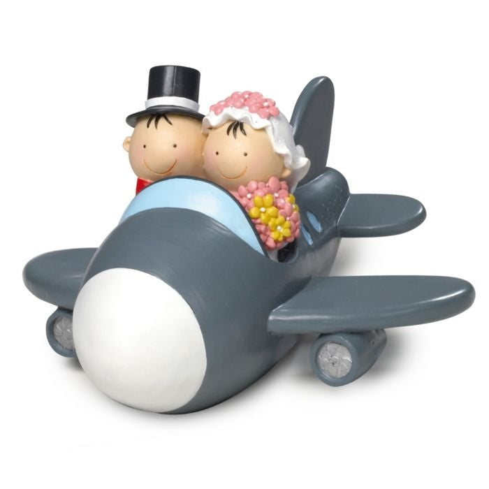 Figura pastel-hucha novios Pit&Pita avión